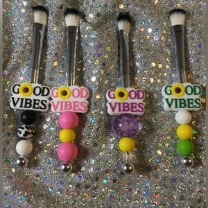 Colorful Good Vibes Makeup Brushes